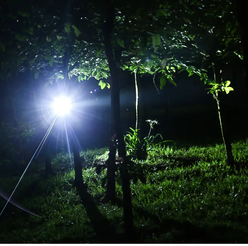 Lampe frontale LED puissante et étanche avec zoom et batterie rechargeable pour les activités de plein air