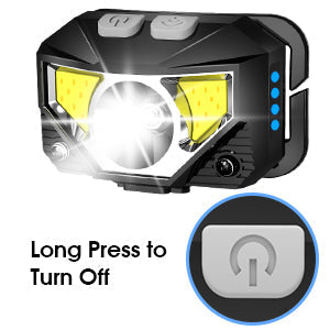 Lampe frontale LED rechargeable, étanche, avec capteur de mouvement, lot de 2
