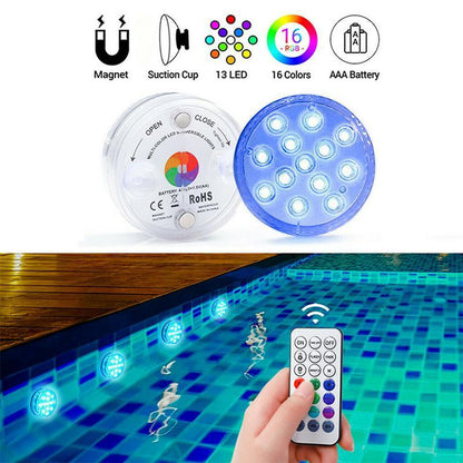 Lampe LED étanche à succion magnétique avec télécommande