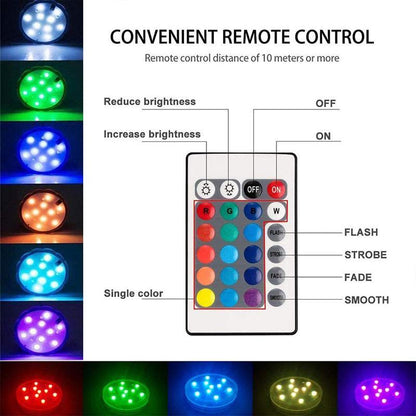 Lampe LED étanche à succion magnétique avec télécommande