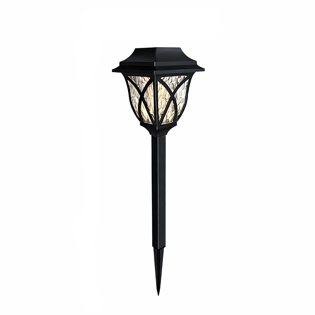 Lampe solaire LED d'extérieur pour allée de jardin, lumière chaude