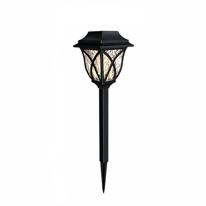 Lampe solaire LED d'extérieur pour allée de jardin, lumière chaude