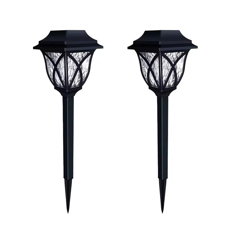 Lampe solaire LED d'extérieur pour allée de jardin, lumière chaude