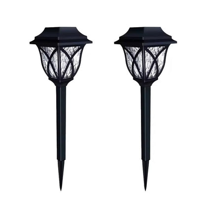 Lampe solaire LED d'extérieur pour allée de jardin, lumière chaude