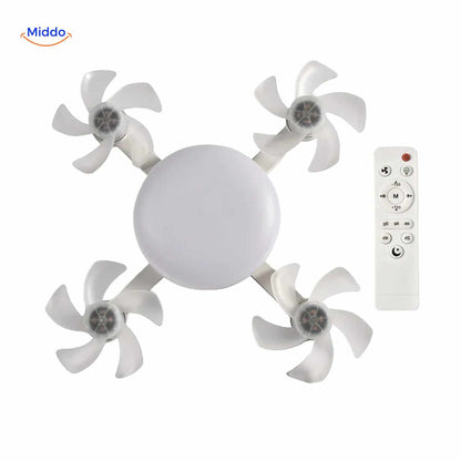 Lampe ventilateur | LED, douille E27 et design de plafond élégant