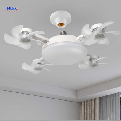 Lampe ventilateur | LED, douille E27 et design de plafond élégant