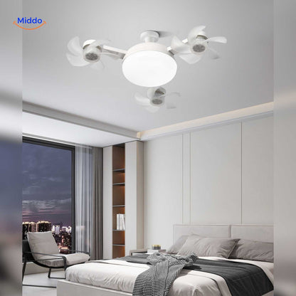 Lampe ventilateur | LED, douille E27 et design de plafond élégant