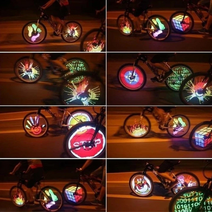 Lampes LED 3D pour rayons de vélo