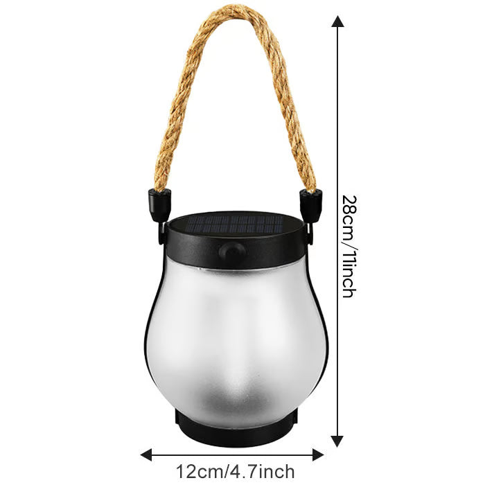Lanterne solaire à flamme dansante pour jardin et terrasse