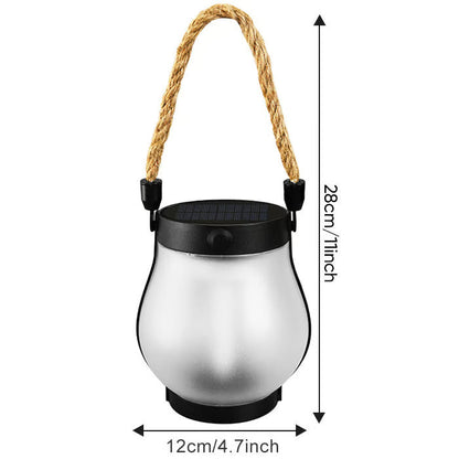 Lanterne solaire à flamme dansante pour jardin et terrasse