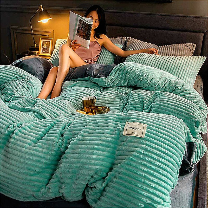 Linge de lit d’hiver épais, doux et confortable