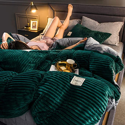 Linge de lit d’hiver épais, doux et confortable