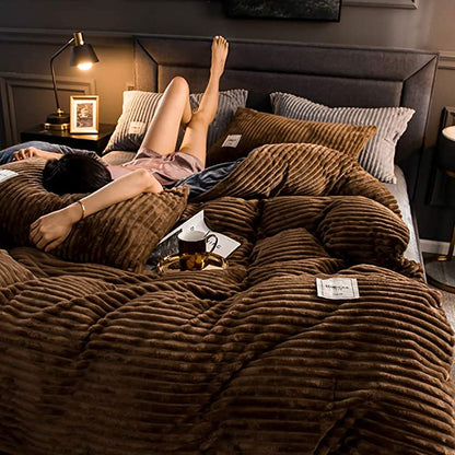 Linge de lit d’hiver épais, doux et confortable