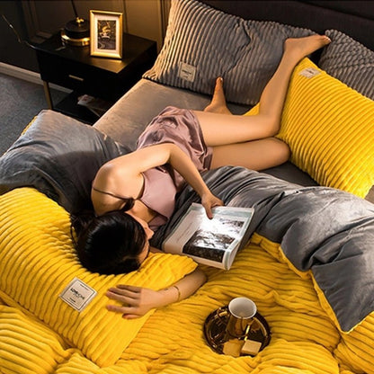 Linge de lit d’hiver épais, doux et confortable