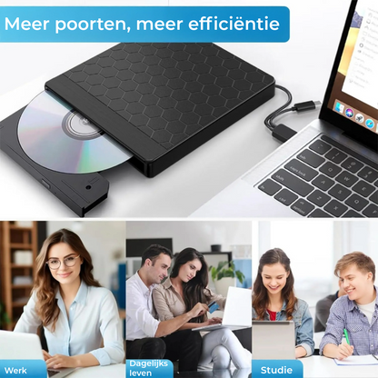 Lisez tous les CD et DVD directement sur n'importe quel ordinateur ou ordinateur portable