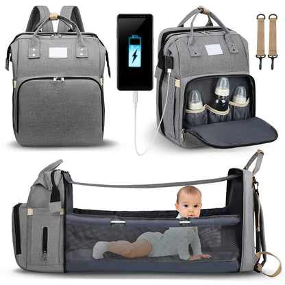 Lit bébé portable et sac à langer - sac à dos de voyage multifonction