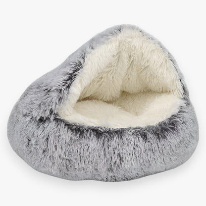 Lit d'hiver moelleux pour animaux avec housse lavable et base antidérapante