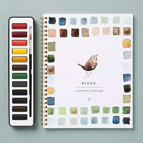 Livre d’art | cahier d’exercices d’aquarelle pour débutants | livre de peinture pas à pas