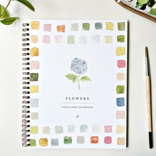 Livre d’art | cahier d’exercices d’aquarelle pour débutants | livre de peinture pas à pas