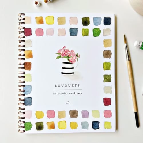 Livre d’art | cahier d’exercices d’aquarelle pour débutants | livre de peinture pas à pas