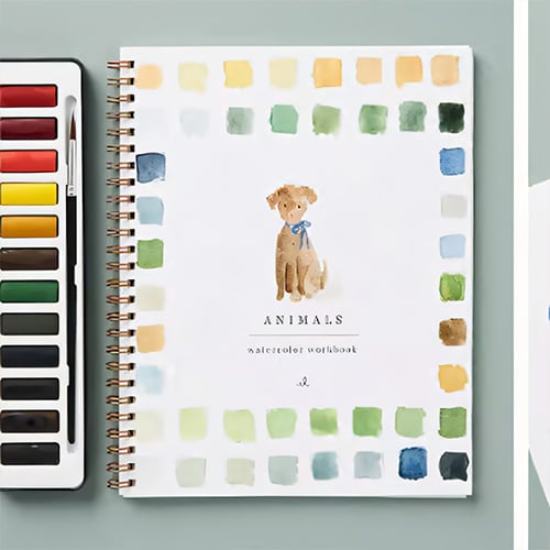 Livre d’art | cahier d’exercices d’aquarelle pour débutants | livre de peinture pas à pas
