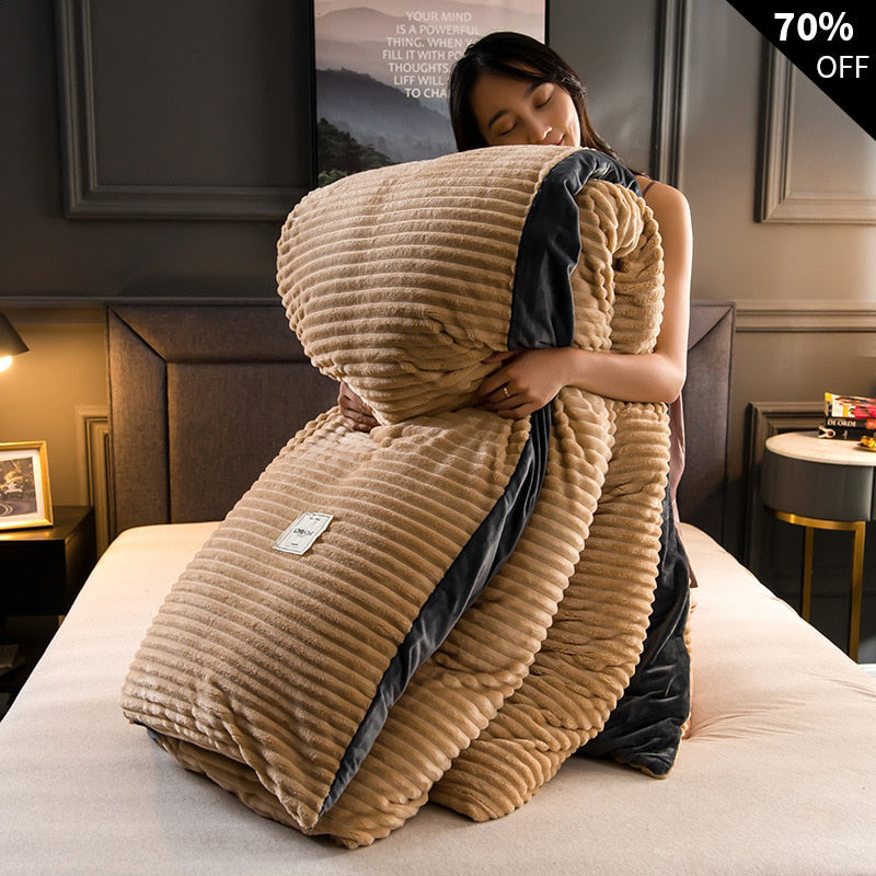 Lot de 2 housses de coussin en polaire velours | Agréablement douces et chaudes