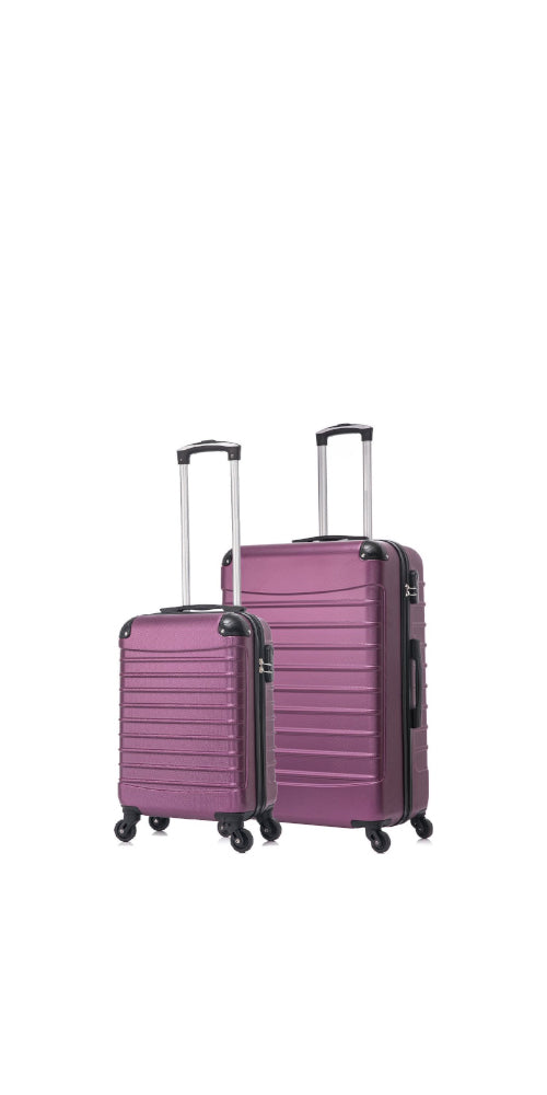 Lot de 2 valises rigides - bordeaux