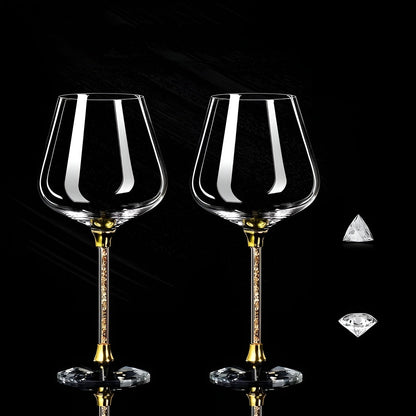 Lot de 2 verres à vin en cristal – élégants, hauts et luxueux | pour fêtes et événements