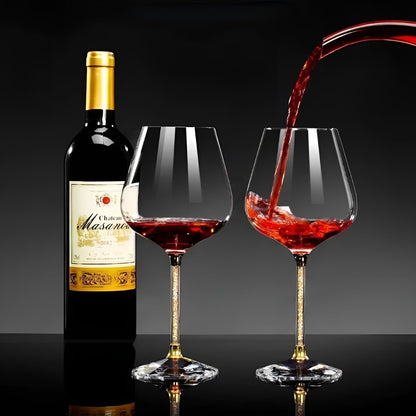 Lot de 2 verres à vin en cristal – élégants, hauts et luxueux | pour fêtes et événements