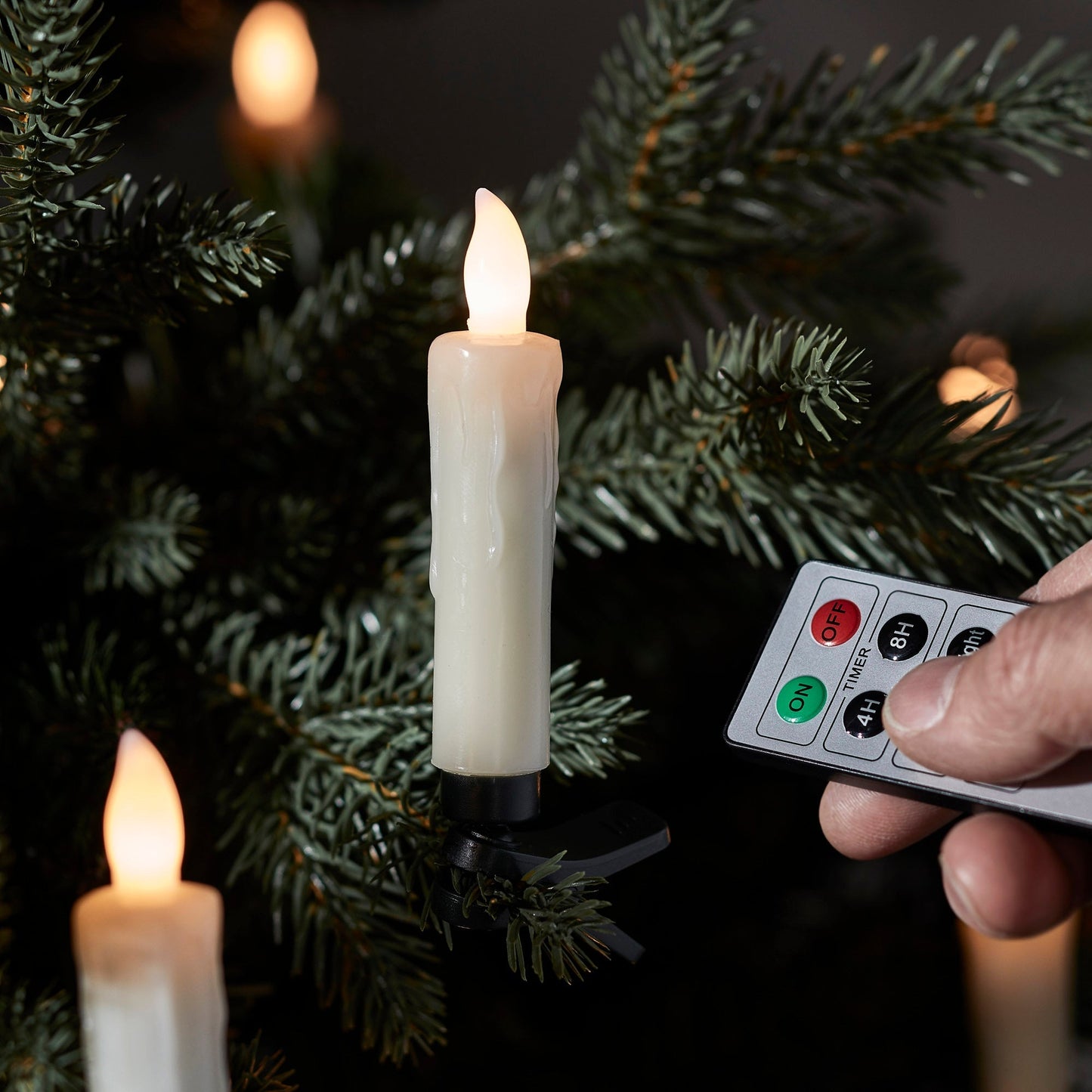 Lot de 20 bougies LED sans fil pour sapin de Noël