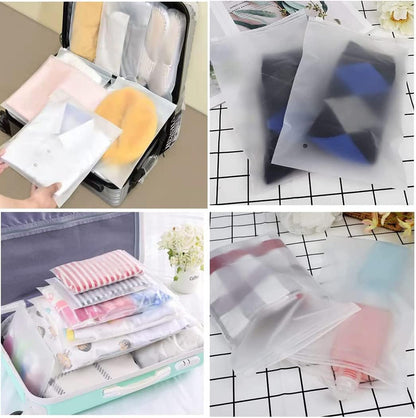 Lot de 40 sachets de rangement givrés refermables pour vêtements et voyage