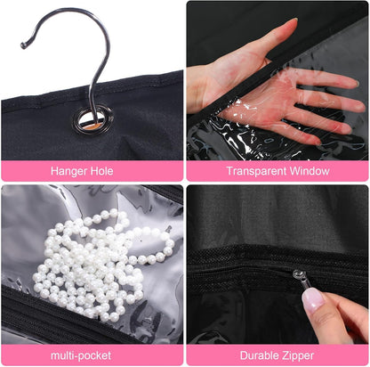 Lot de 5 housses à vêtements pour déguisements unisexes avec poches transparentes et boucle de pliage