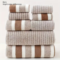 Lot de 8 serviettes de bain en polaire corail