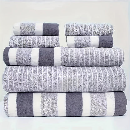 Lot de 8 serviettes de bain en polaire corail