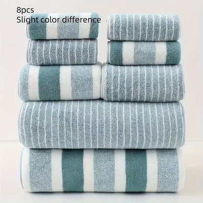 Lot de 8 serviettes de bain en polaire corail