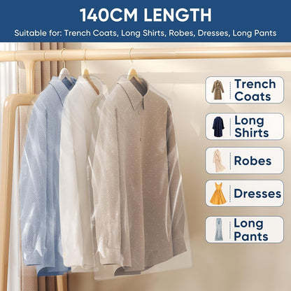 Lot de housses à vêtements transparentes: protection pour le rangement et le voyage