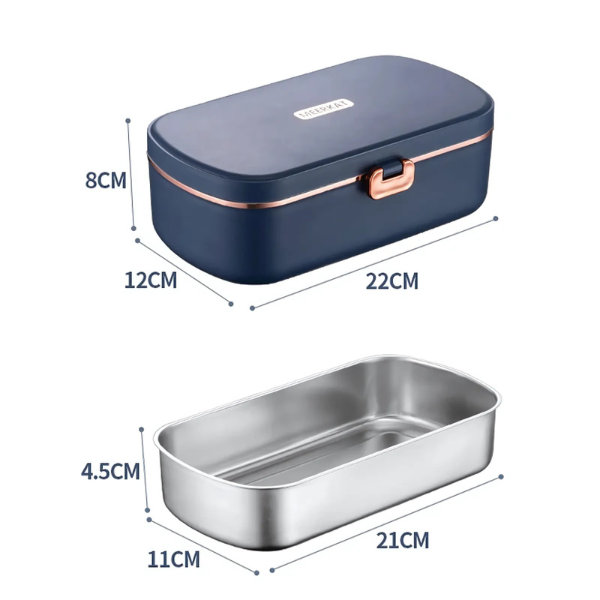 Lunch box chauffante bleue