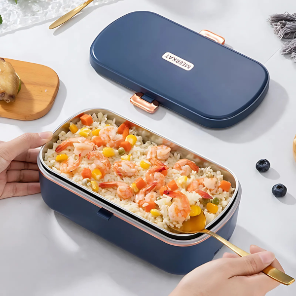 Lunch box chauffante bleue