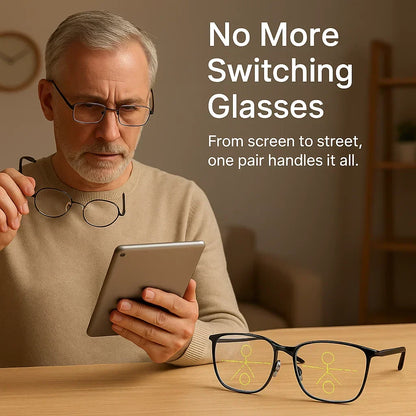 Lunettes à verres progressifs multifocaux pour une vision nette - conception intelligente allemande pour un usage quotidien