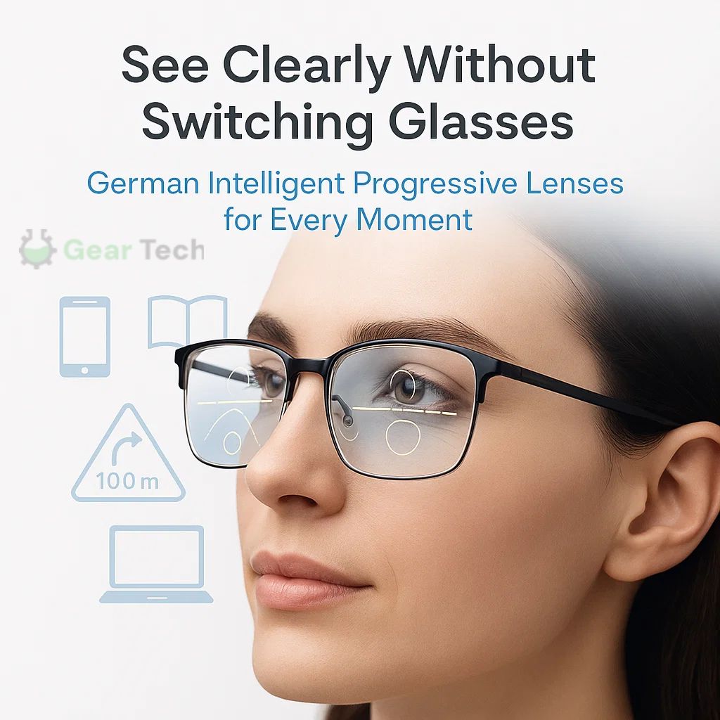 Lunettes à verres progressifs multifocaux pour une vision nette - conception intelligente allemande pour un usage quotidien