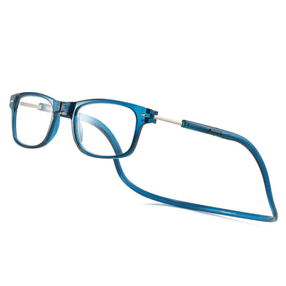 Lunettes de lecture aimantées à porter autour du cou anti-perte anti-lumière bleue