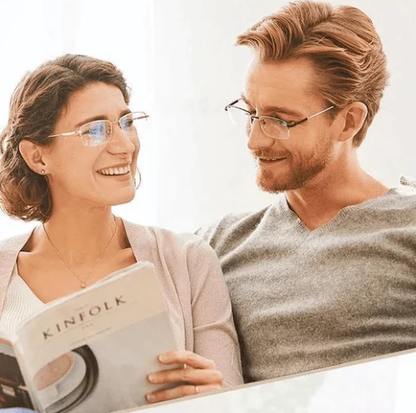 Lunettes de lecture intelligentes Viselio à verres progressifs | ultra-légères avec filtre anti-lumière bleue | pour la vision de près et de loin | monture en titane TR90