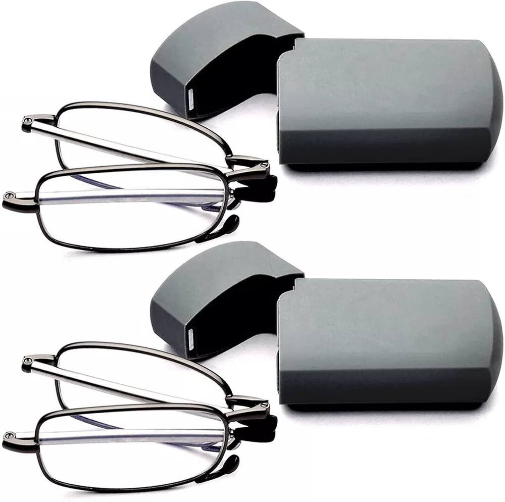 Lunettes de lecture pliables unisexes avec étui - conception portable