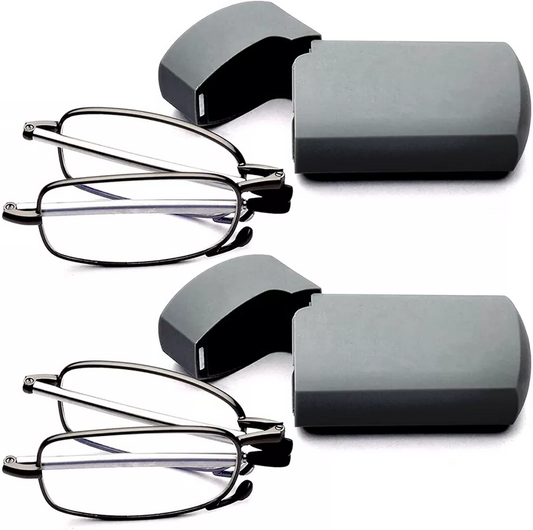 Lunettes de lecture pliables unisexes avec étui - conception portable