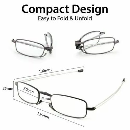 Lunettes de lecture pliables unisexes avec étui - conception portable