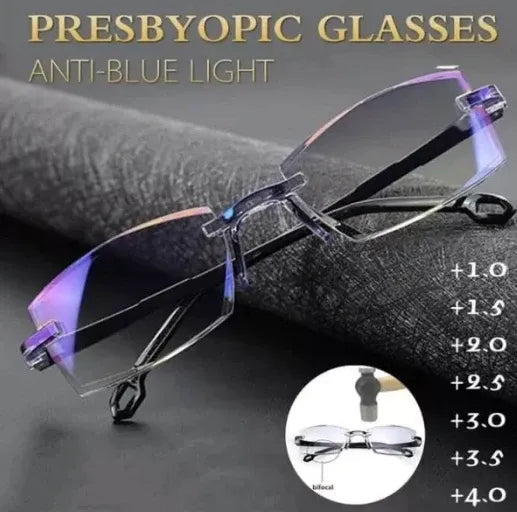 Lunettes de lecture progressives à haute dureté avec filtre anti-lumière bleue pour la vision de loin et de près