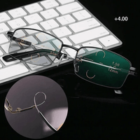 Lunettes de lecture progressives en titane pour la vision de près et de loin