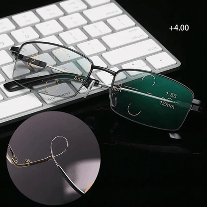 Lunettes de lecture progressives en titane pour la vision de près et de loin