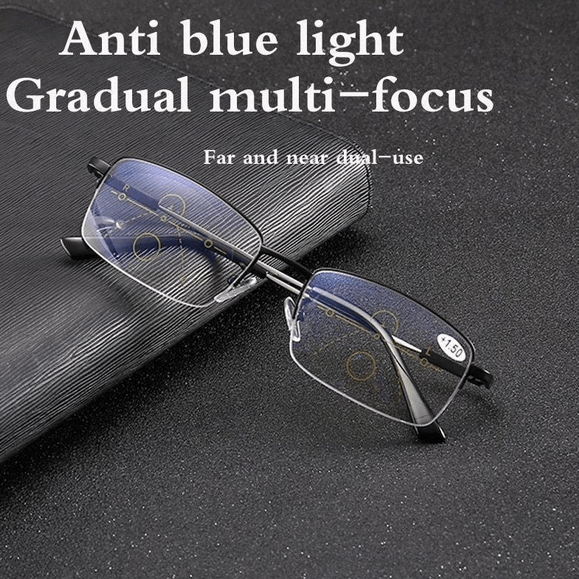 Lunettes de lecture progressives en titane pour la vision de près et de loin