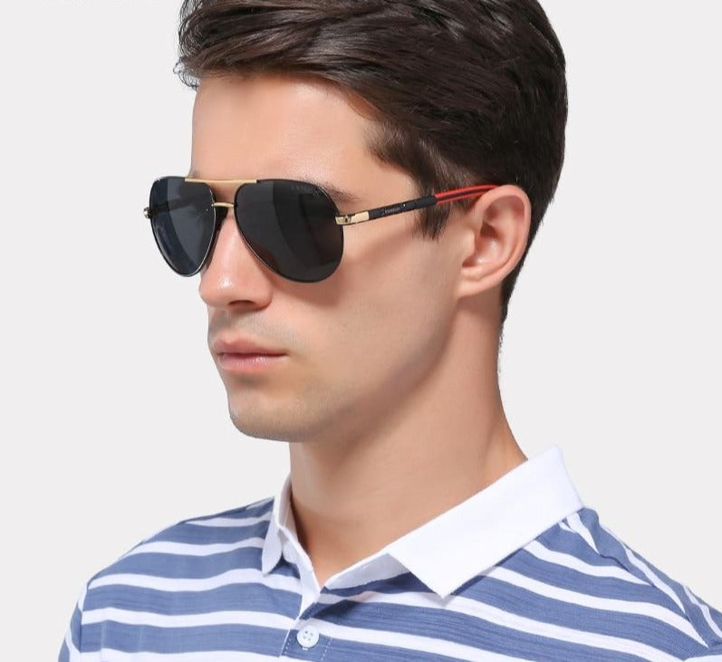 Lunettes de soleil aviateur polarisées - monture en aluminium